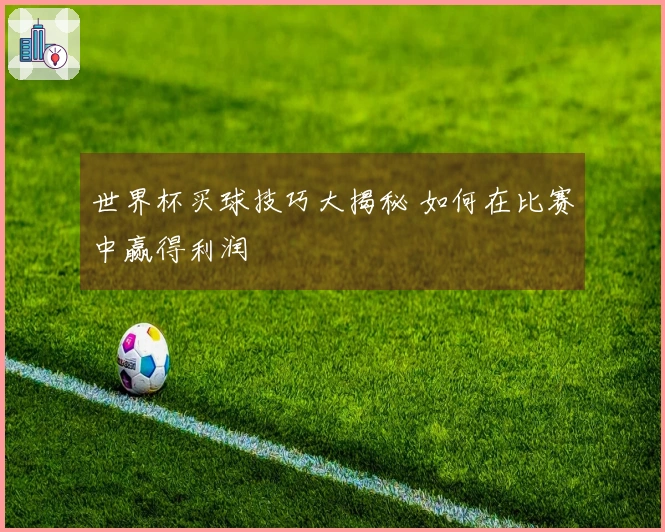 世界杯买球技巧大揭秘 如何在比赛中赢得利润